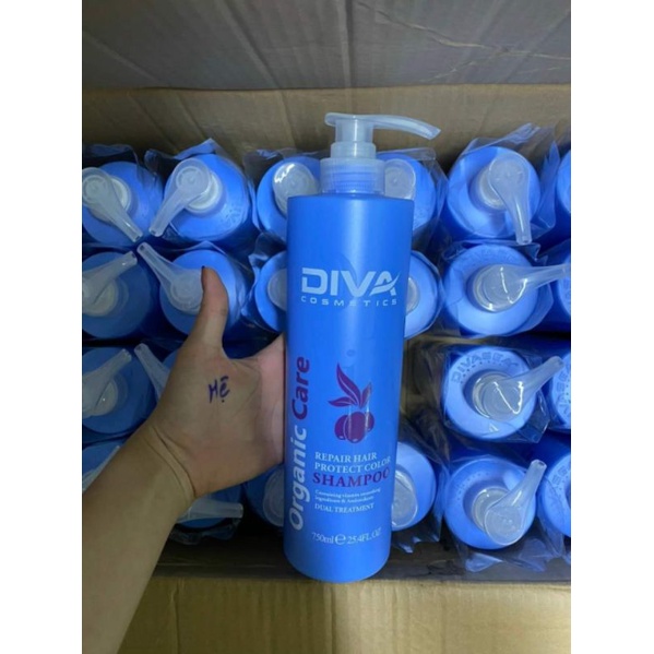 Cặp dầu gội phục hồi giữ màu tóc Diva