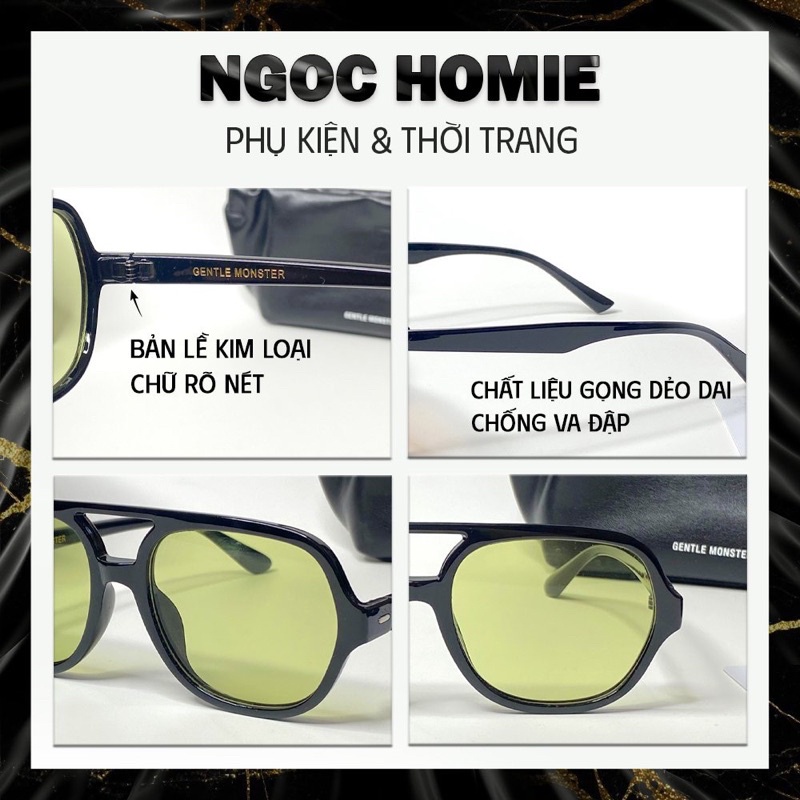 Kính mát chống nắng flackbee gentle monster dành cho nam nữ freesize