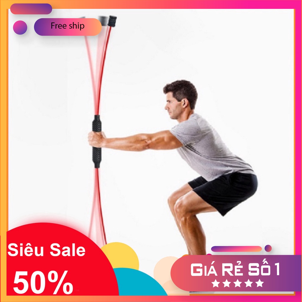 Gậy Rung Đàn Hồi💥HOT SALE💥 Dụng Cụ Tập Gym Fitness Tập Thể Dục Giúp Tăng Cơ Bắp Giam Mỡ Hiệu Qủa Sử Dụng Tại Nhà