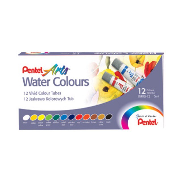 Màu nước Pentel 12 màu WFRS-12