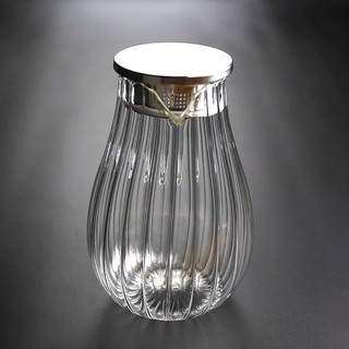 Bình nước thuỷ tinh pha Lê nắp inox