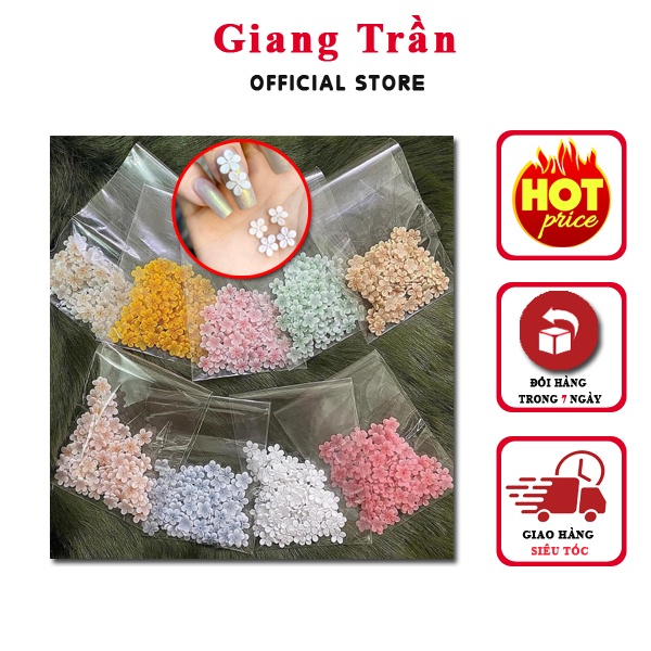 Hoa bột làm nail - Mẫu hoa sứ nhí cực xinh trang trí móng (Túi 5 bông)