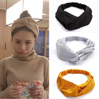 Băng Đô Vải Màu Trơn Xinh Xắn Dành Cho Nữ