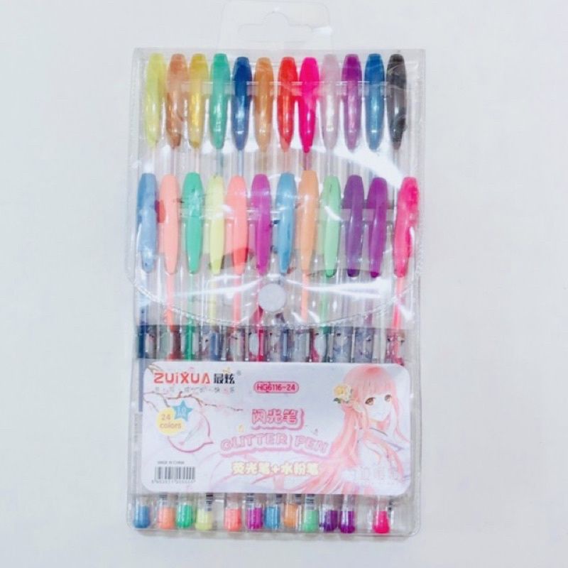 HỘP 24 BÚT MÀU NHŨ KIM TUYẾN