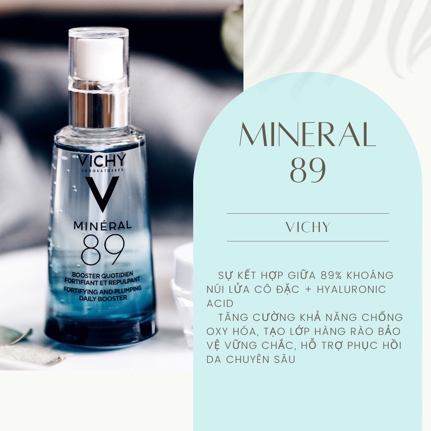 Dưỡng Chất Vichy Giàu Khoáng Chất Mineral 89 Giúp Da Sáng Mịn Và Căng Mượt Mineral 89 (15ml/50ml)