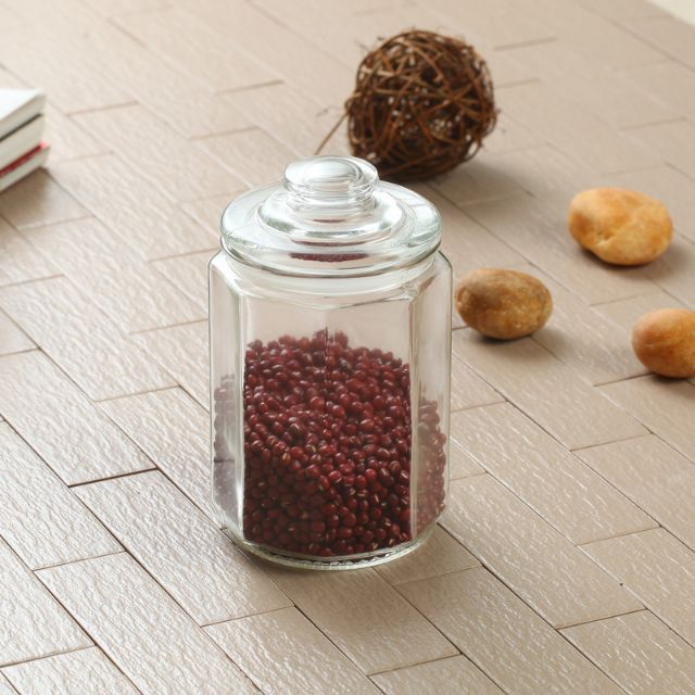 HŨ THỦY TINH LỤC GIÁC ĐỰNG THỰC PHẨM 900ML | BigBuy360 - bigbuy360.vn