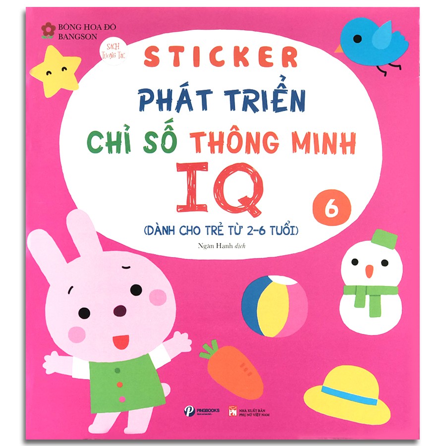Sách - Sticker Phát triển chỉ số thông minh IQ dành cho trẻ 2-6 tuổi - Tập 6