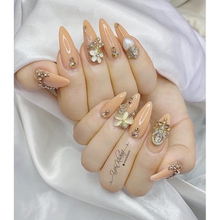 Charm gấu - hoa làm nail gắn móng