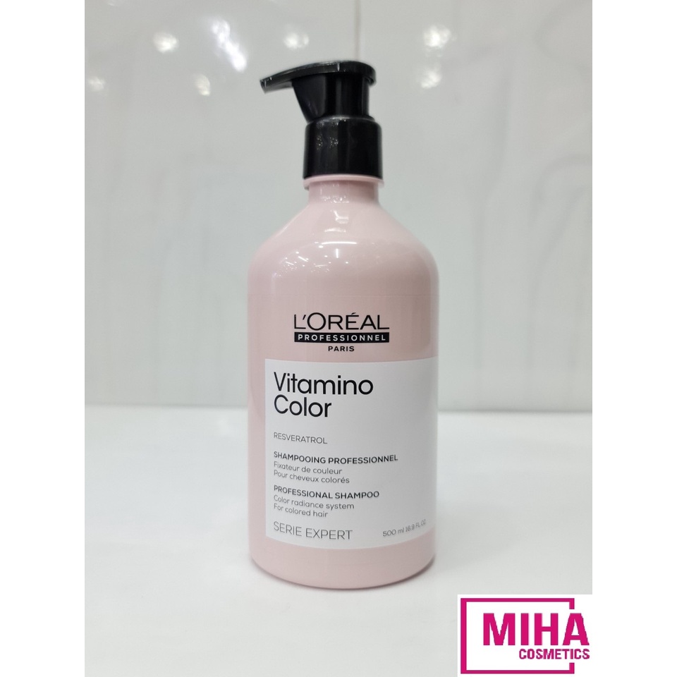 Dầu Gội Giữ Màu Tóc Nhuộm LOreal Professionne Serie Expert Vitamino Resveratrol 500ml