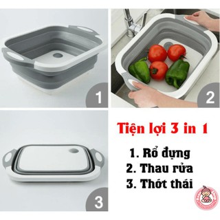 ⛔xả kho giá gốc❌bộ chậu gấp gọn kèm thớt đa năng 88011 shop cr7