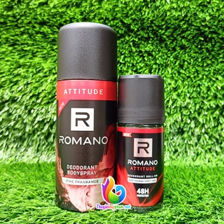 Combo Xịt Ngăn Mùi Romano Attitude 150ml + Lăn Khử Mùi Romano Attitude 50ml