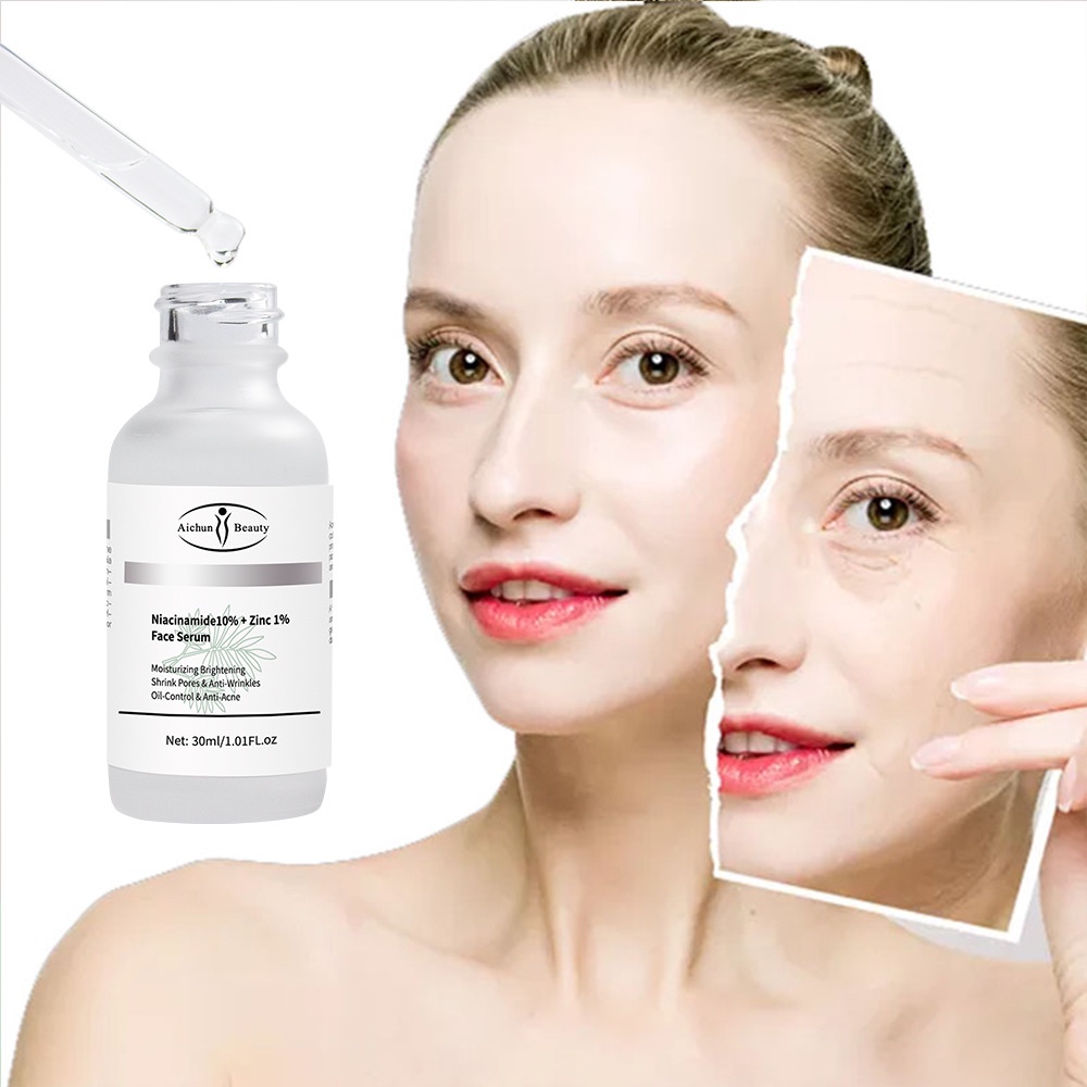 Serum Niacinamide 10% + Zinc 1% Aichun Ngăn Ngừa Và Giảm Mụn Kiềm Dầu,  Dưỡng Da Trắng Sáng, Mờ Thâm, Sạm Da, Giảm Quá T