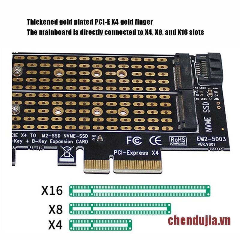 DUJIA Pcie To M2/M.2 Adapter M.2 Ngff To Desktop Pcie X4 X8 X16 Nvme Sata Dual Ssd Pci