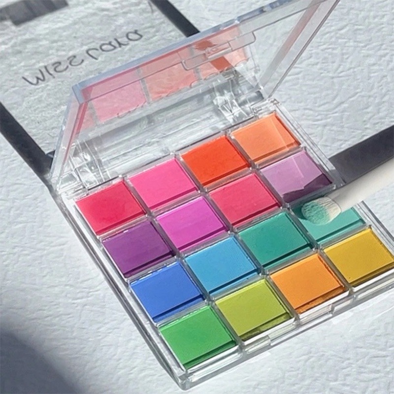 Bảng Phấn Mắt 16 Màu Lì/Nhũ Ngọc Trai Kháng Nước Chống Mồ Hôi Lâu Trôi