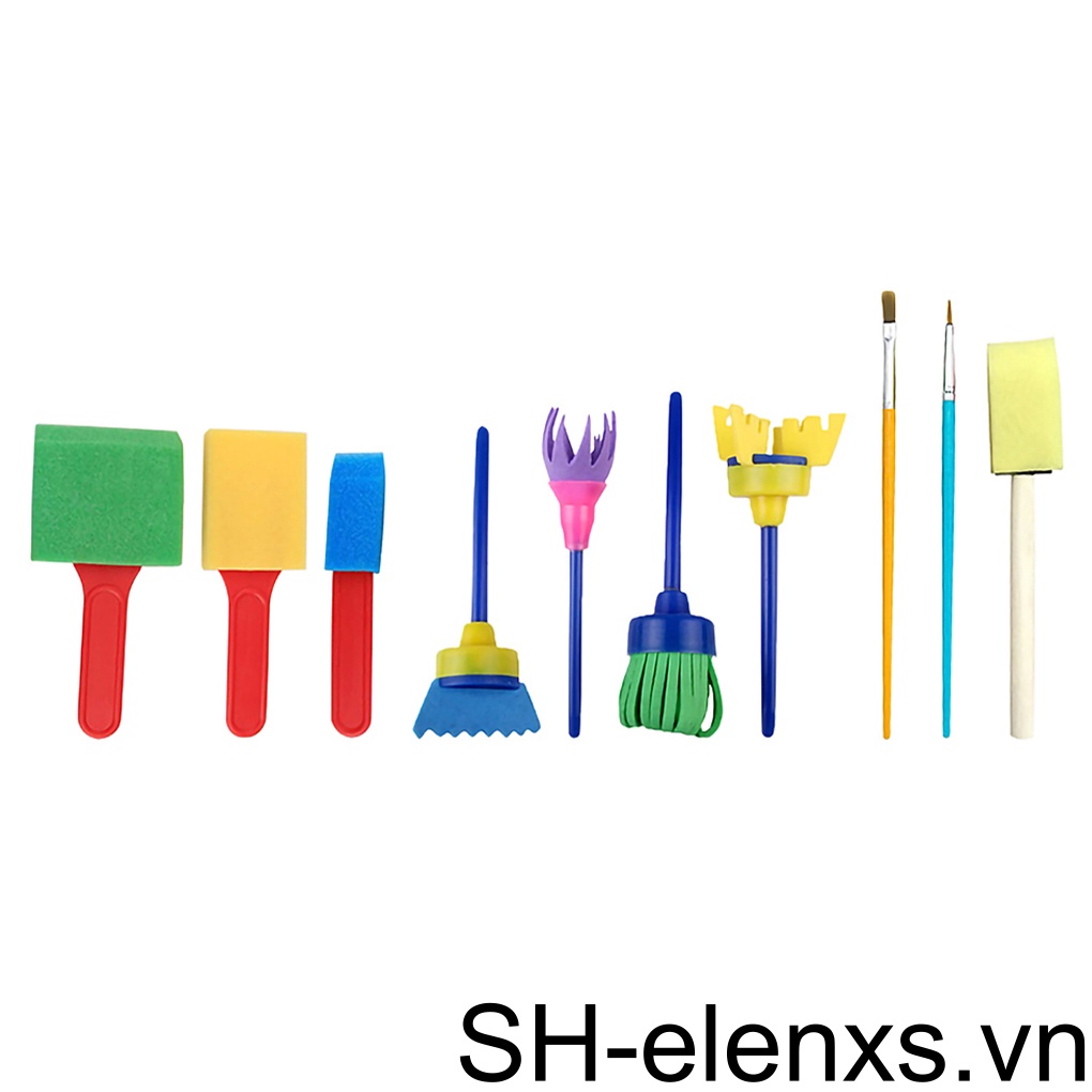 Set 30 Cọ Xốp Vẽ Tranh Giáo Dục Sớm Cho Bé