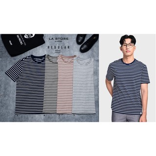 Áo thun nam Routine - áo thun sọc nhỏ 4 màu