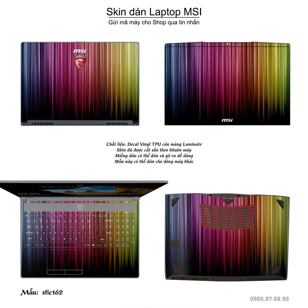 Skin dán Laptop MSI in hình Hoa văn sticker nhiều mẫu 27 (inbox mã máy cho Shop)