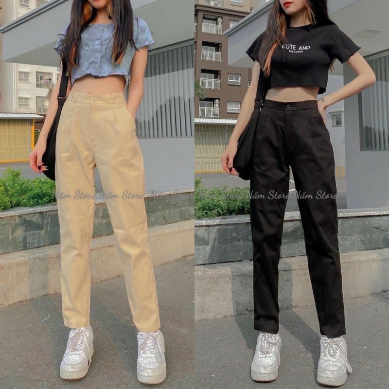 Quần Baggy Kaki CONI PANTS Lưng Tây Phối Chun Ulzzang Unisex