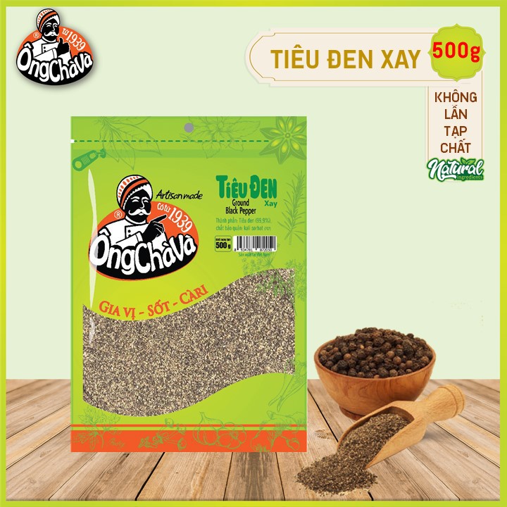 Tiêu đen xay Ông Chà Và 500gr (Black Pepper)