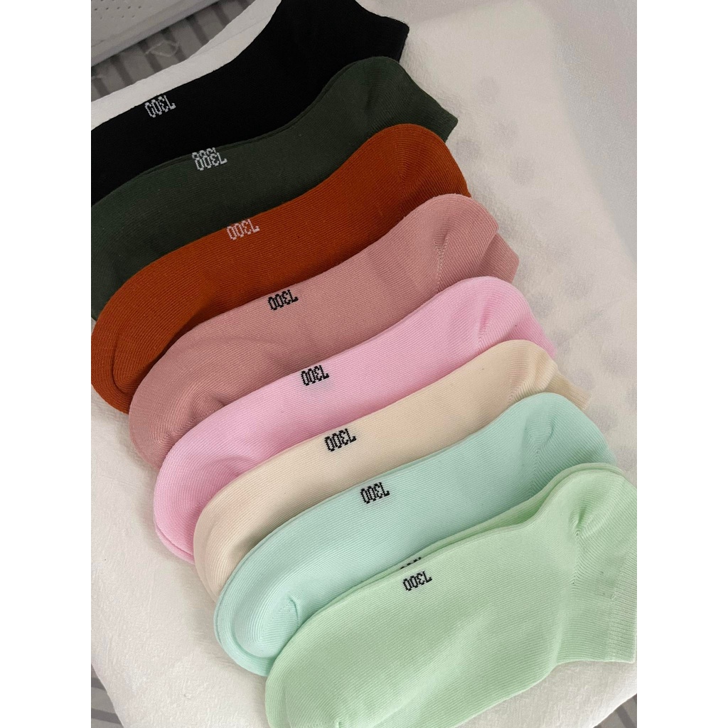 Tất vớ nữ cổ ngắn trơn pastel nhiều màu phong cách Hàn Quốc dễ thương
