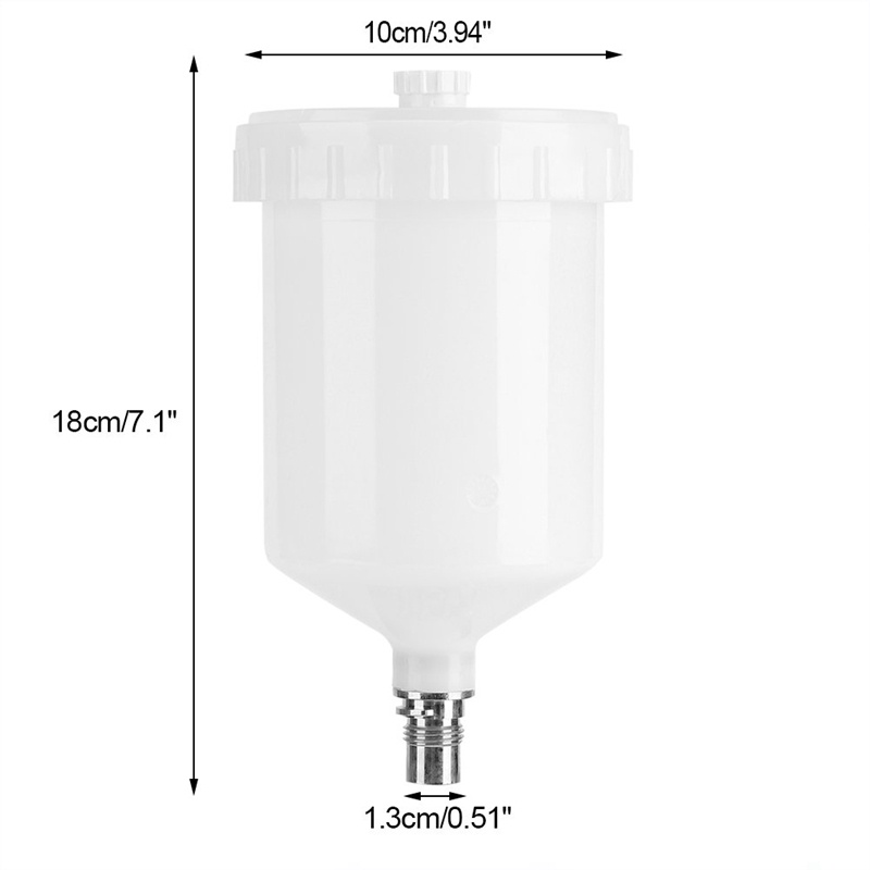Bình Đựng Sơn Bằng Nhựa 600Ml Cho Máy Phun Sơn
