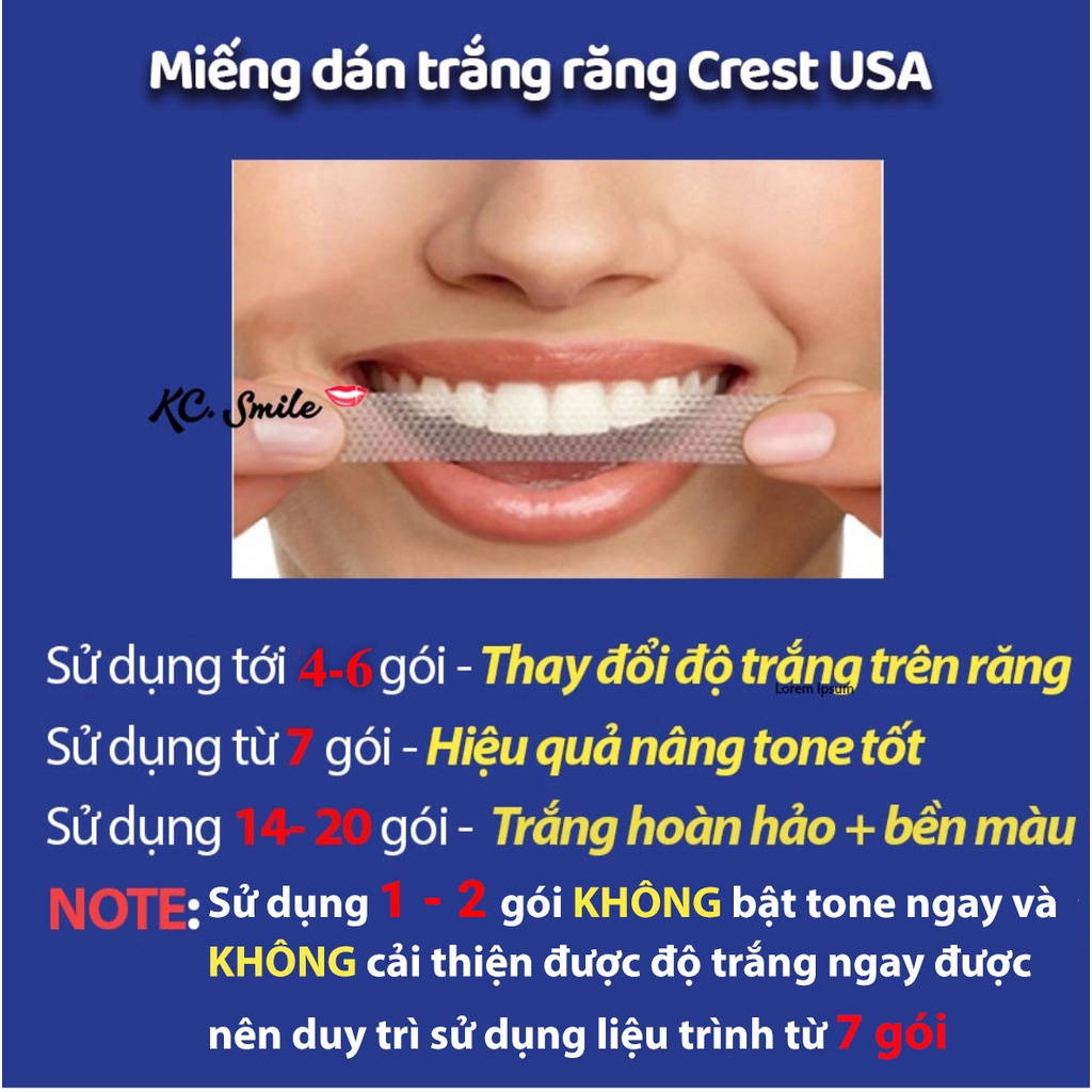 Miếng dán trắng răng Crest 3D White Supreme FlexFit (Bright) - Độ làm trắng răng cao dành cho răng chắc khoẻ