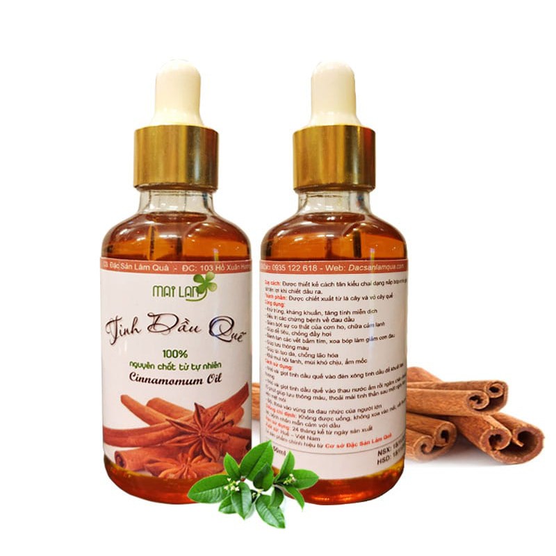 Tinh dầu quế Mai Lan 50ml (Tặng chai thủy tinh treo chiết tinh dầu) | BigBuy360 - bigbuy360.vn