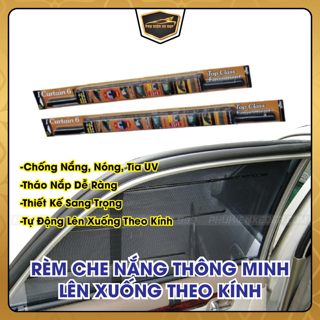 Rèm che nắng thông minh cho ô tô, rèm che nắng lên xuống theo kính ( Curtain 6)