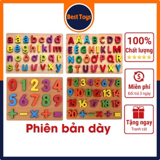 Bảng gỗ nổi chữ cái tiếng việt,chữ số cho bé