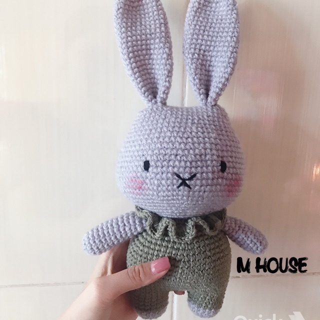 Thỏ chân ngắn - gấu bông handmade an toàn cho bé