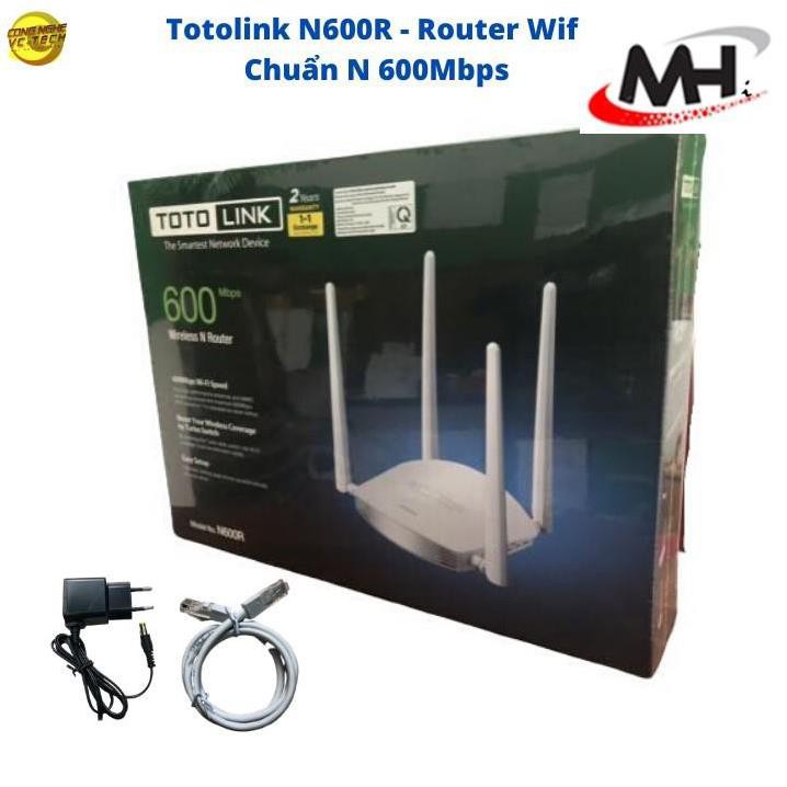 GIẢM 30% Bộ Phát WIFI Totolink N600R - Router Wifi Chuẩn N 600Mbps-Hàng chính hãng Full VAT