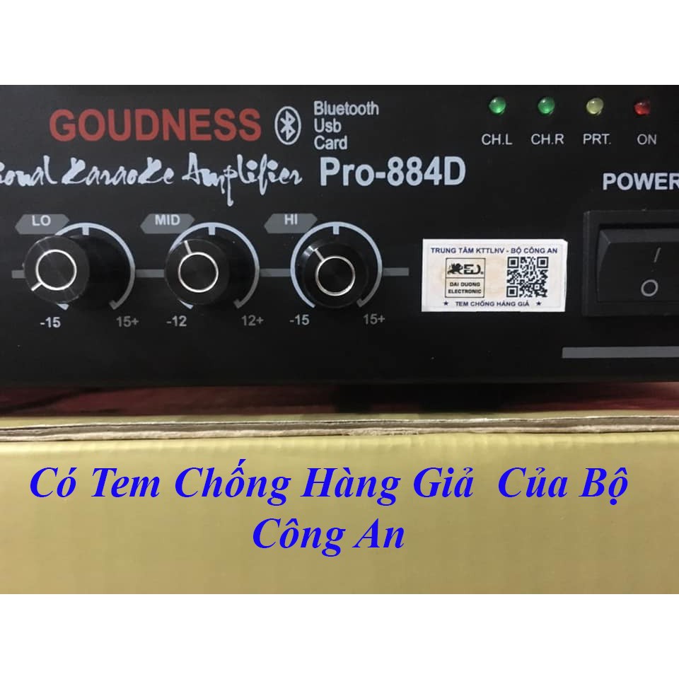 Amply Karaoke Bluetooth Goudnees 884 Pro Dùng 12 Sò Lớn Nhật Bản