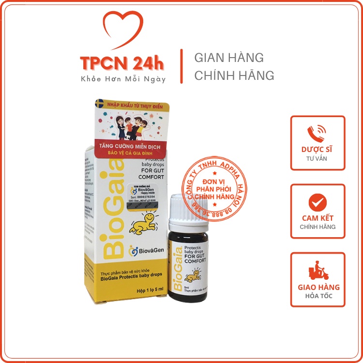 ✅(Date 2023) BioGaia Protectis Drops - Men vi sinh nhập khẩu chính hãng từ Thuỵ Điển