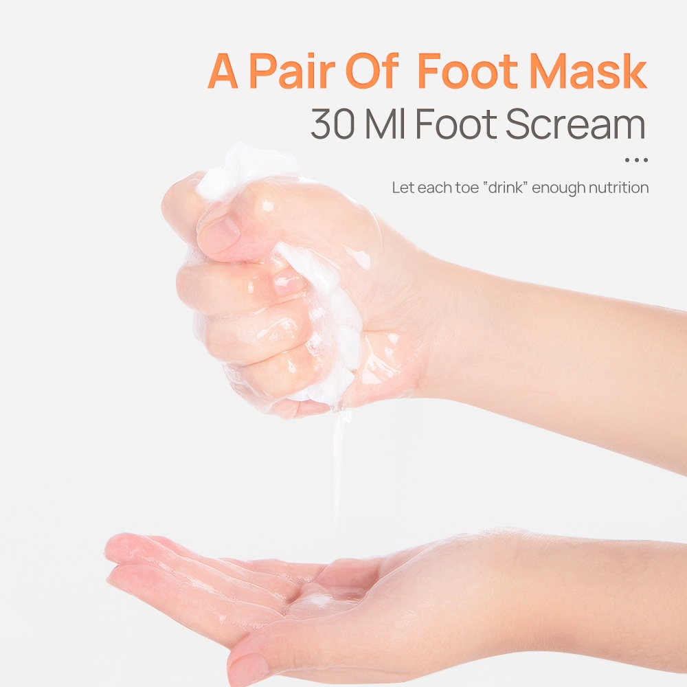 Mozilen Foot Mask Series Tẩy tế bào chết Loại bỏ chết Làm trắng da Chăm sóc bàn chân 1 đôi