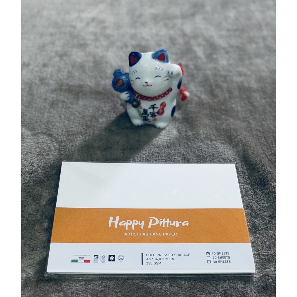 -Giấy vẽ màu nước 250gsm HAPPY PITTURA size A5/A4/A3/A2/A1-