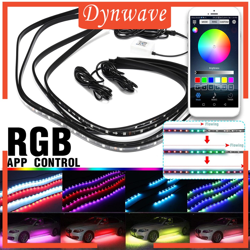 [DYNWAVE] Car RGB LED Strip Light Underglow Underbody System APP Control Chassis Light