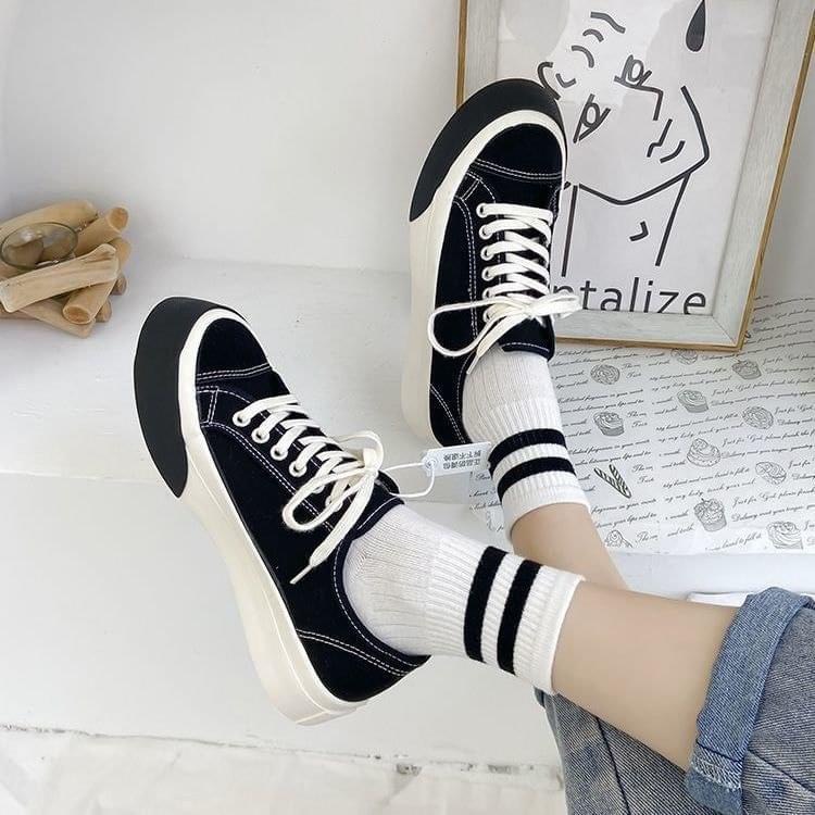 Vớ cổ cao nam nữ tất dài hai sọc gân cotton thời trang đẹp kháng khuẩn khử mùi thấm hút mồ hôi tốt MONEY VC018