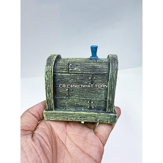 NHÀ HÌNH RƯƠNG TRANG TRÍ BỂ CÁ TIỂU CẢNH 8X5X7CM