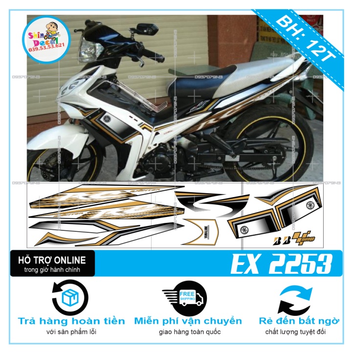 TEM RỜI EX 2010 MẪU ZIN 2253 -- SHIN DECAL 2