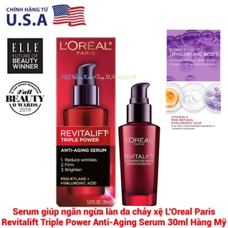Serum dưỡng trắng da ngăn ngừa làn da chảy xệ Revitalift Triple Power Anti-Aging Serum 30ml