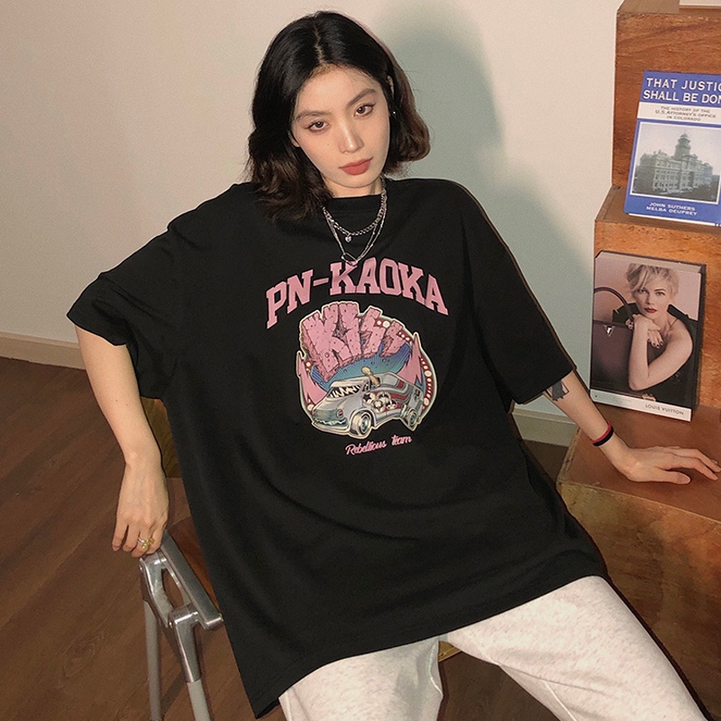 NRVP Áo Thun Nữ Tay Ngắn In Hình Phong Cách Hàn Quốc Thời Trang Mùa Hè 2022