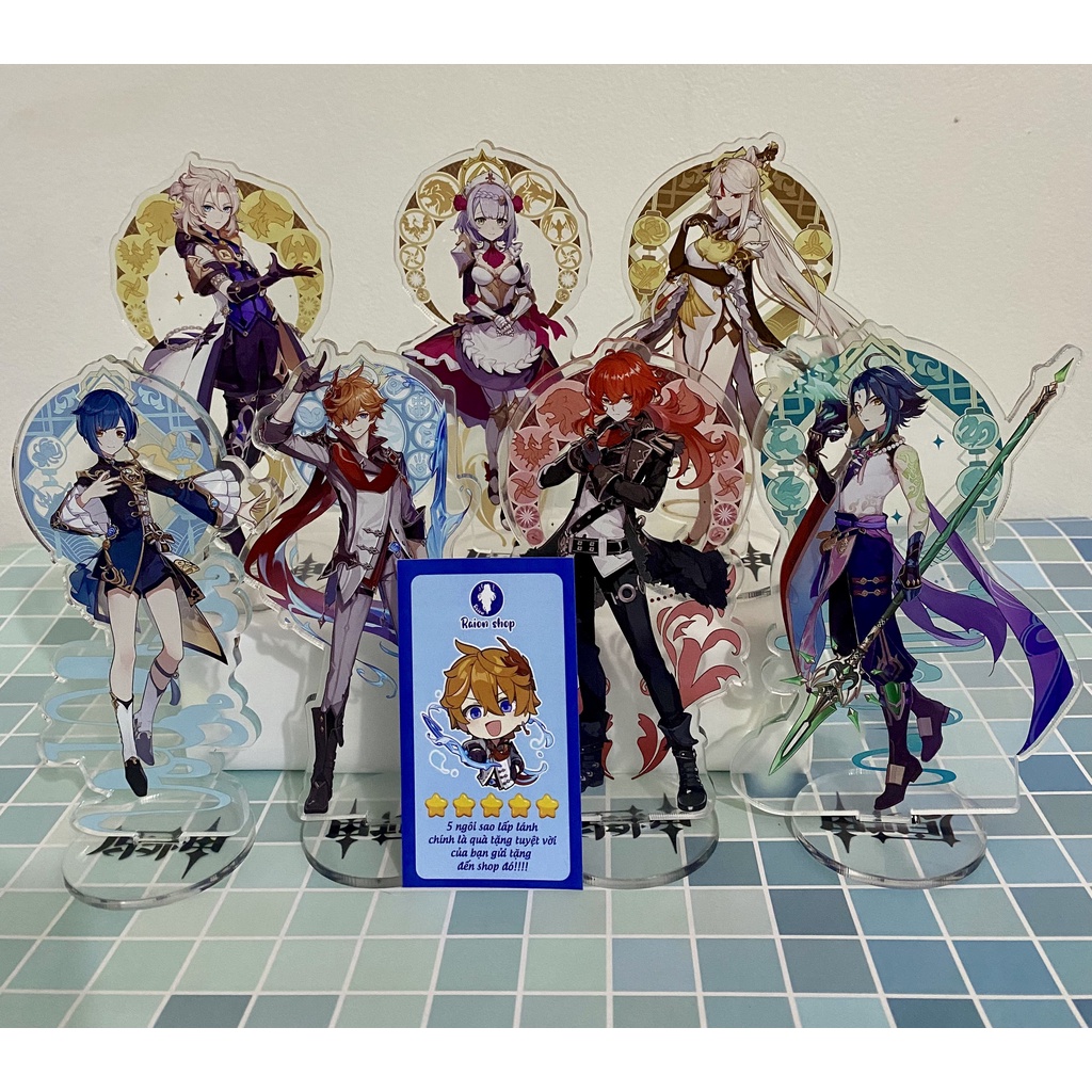 Mô Hình Standee Acrylic Mica Nhân Vật Genshin Impact Characters
