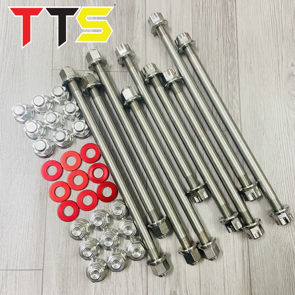 Bộ cốt trước sau kèm tán INOX V1, V2 dành cho tất cả các dòng xe HONDA, YAMAHA, SUZUKI