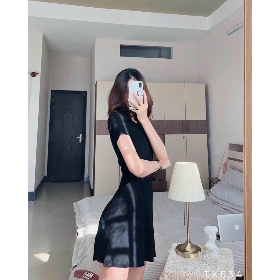 Đầm Body Ngắn Thun Gân Form Xòe thời trang và năng động  nhiều màu sắc Tôn Dáng Nữ Tính