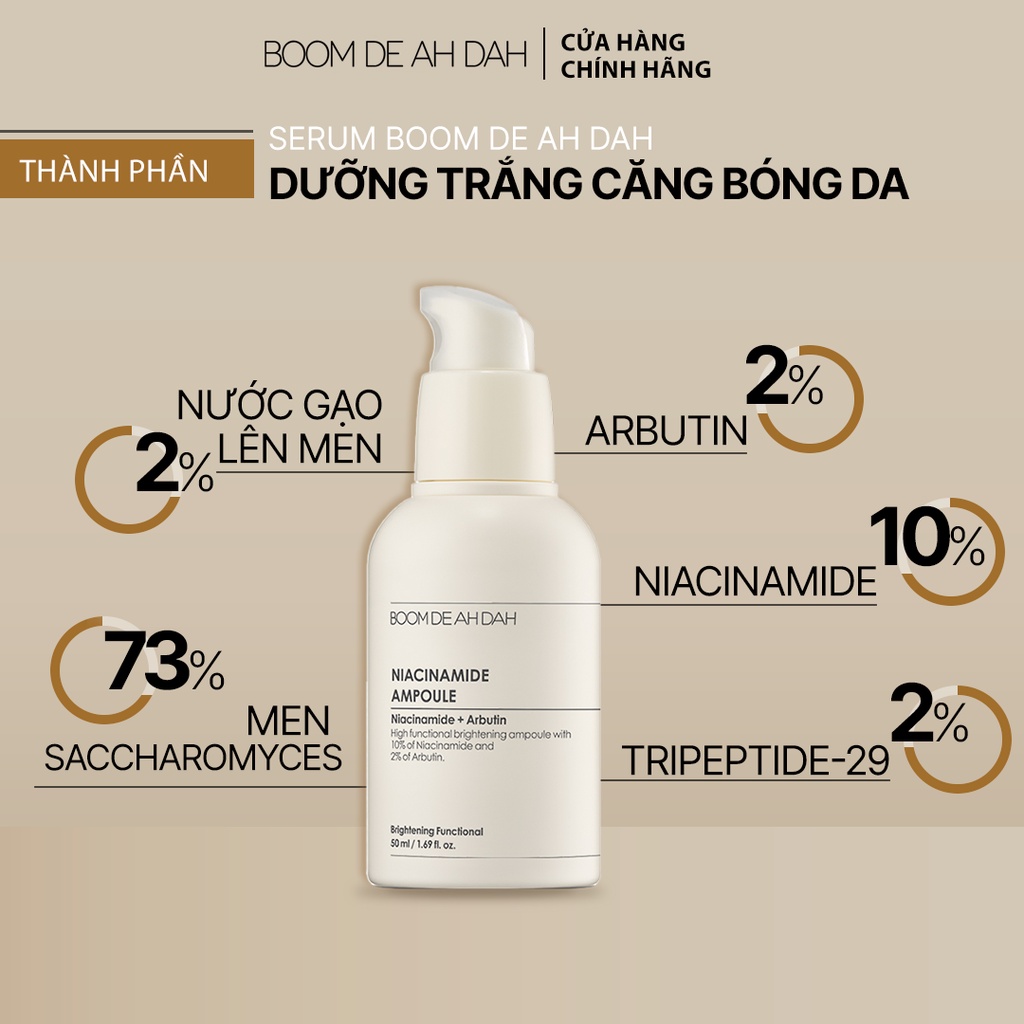 Serum Dưỡng Trắng Boom De Ah Dah Niacinamide 10% + Arbutin 2% Ampoule 50ml - Từ Hảo | BigBuy360 - bigbuy360.vn
