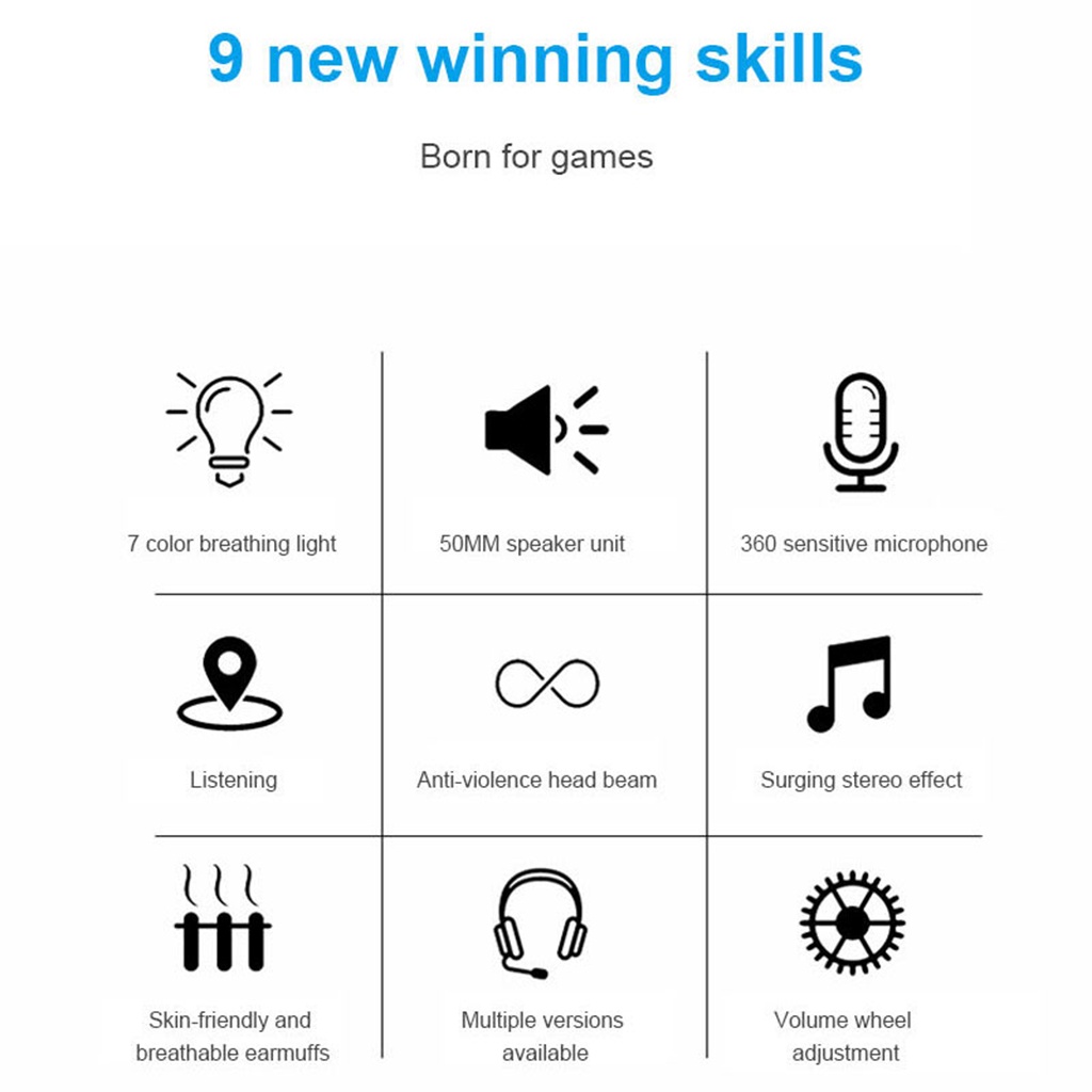 Tai Nghe Chơi Game Có Dây Cổng Usb Kèm Mic Chuyên Nghiệp Cho Máy Tính