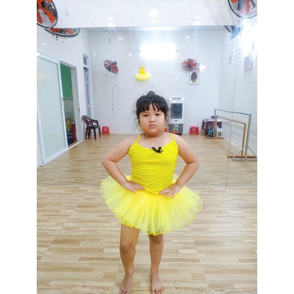 Váy Múa Ba Lê Cho Bé Gái, Váy Ballet co dãn thấm hút mồ hôi cho các bé từ 3 đến 9 tuổi