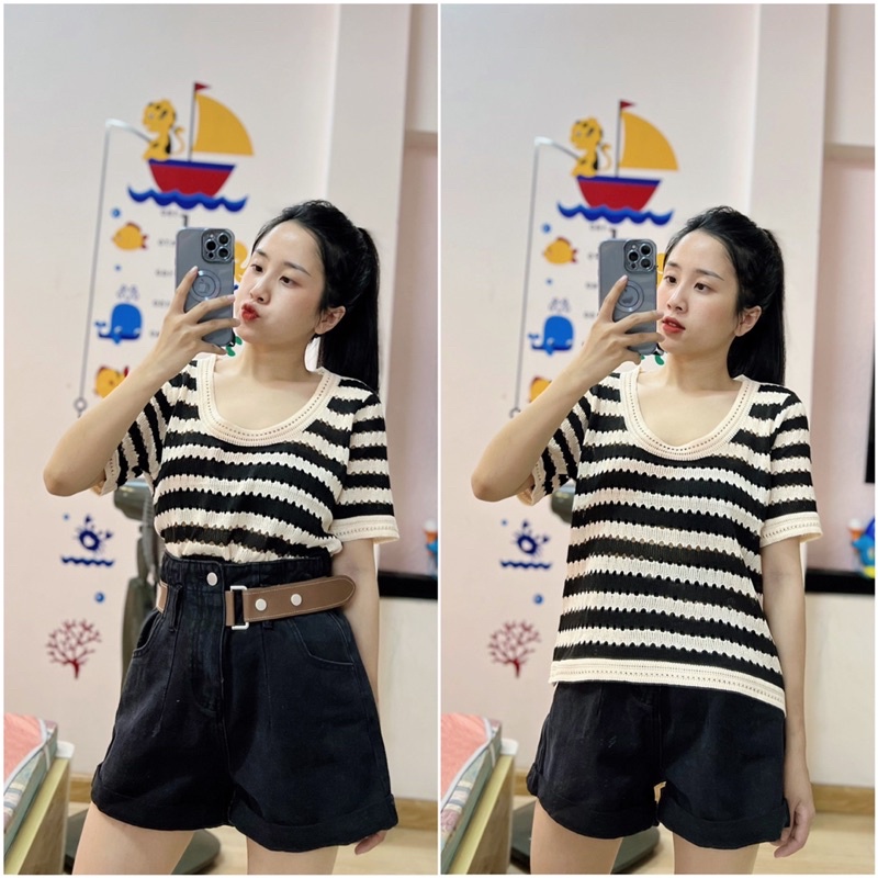 Áo Montogi kẻ sọc