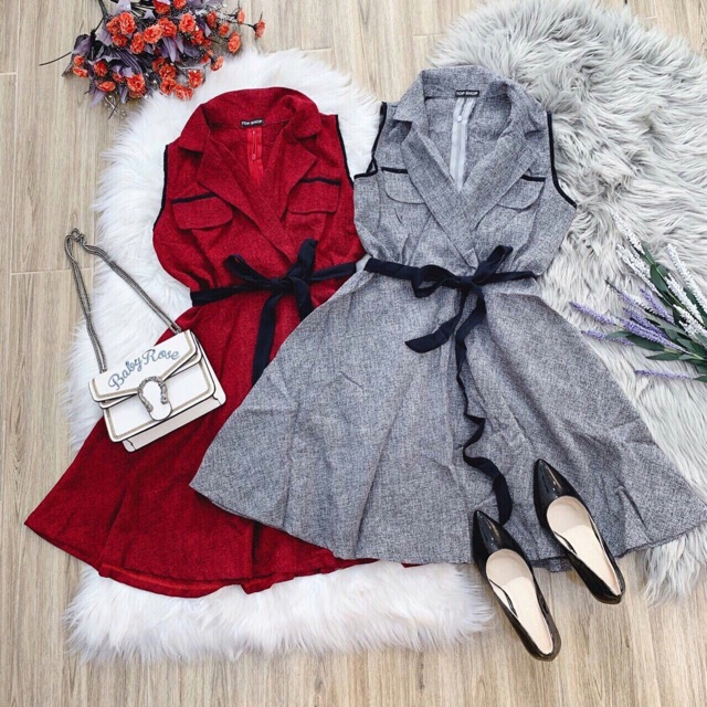 🧧🧧Đầm bố cột nơ eo 📍Form dưới 57ky 📍Chất: bố 🔑Sỉ Sll ib giá tốt 💰Lẻ : 190k