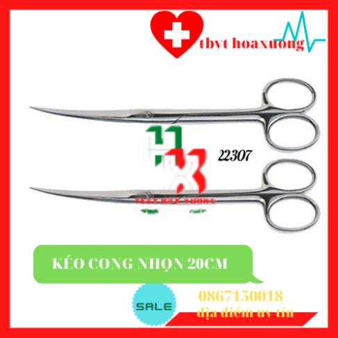 [Hàng Cao Cấp] Kéo Y Tế Cong Nhọn 2 Đầu 20cm - Pakistan